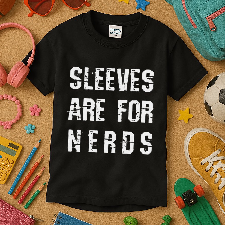 Sleeves Are For Nerds Gold Mining Kids T-Shirt