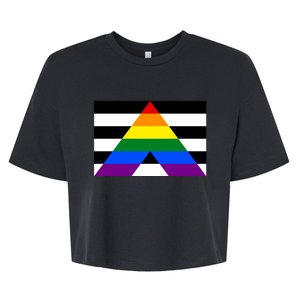 Straight Ally Flag Lgbt Support Bella+Canvas Jersey Crop Tee