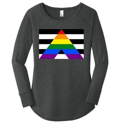 Straight Ally Flag Lgbt Support Women's Perfect Tri Tunic Long Sleeve Shirt