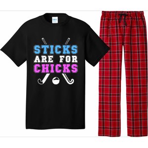 Sticks Are For Chicks Funny Field Hockey Player Pajama Set