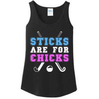 Sticks Are For Chicks Funny Field Hockey Player Ladies Essential Tank