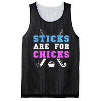 Sticks Are For Chicks Funny Field Hockey Player Mesh Reversible Basketball Jersey Tank