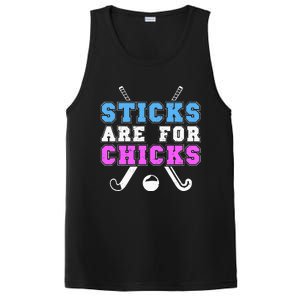 Sticks Are For Chicks Funny Field Hockey Player PosiCharge Competitor Tank