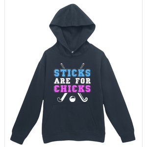 Sticks Are For Chicks Funny Field Hockey Player Urban Pullover Hoodie