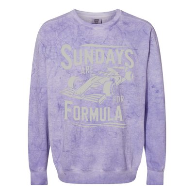 Sunday Are For Formula Racing Track Days & Motorsports Colorblast Crewneck Sweatshirt