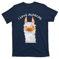 Smiling Alpaca Face I Love Alpacas Cute T-Shirt