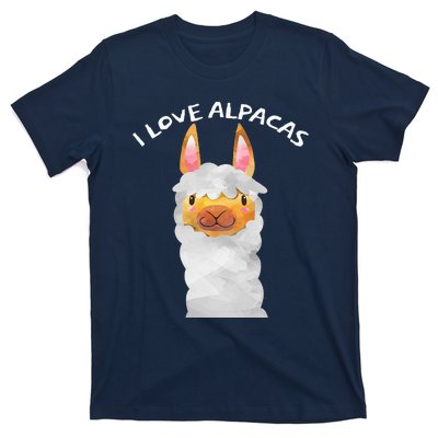 Smiling Alpaca Face I Love Alpacas Cute T-Shirt