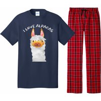 Smiling Alpaca Face I Love Alpacas Cute Pajama Set