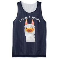 Smiling Alpaca Face I Love Alpacas Cute Mesh Reversible Basketball Jersey Tank