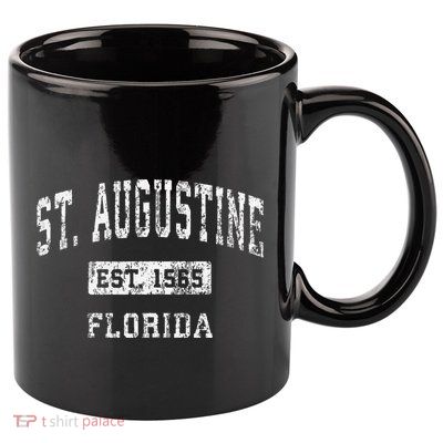 St. Augustine Florida Fl Vintage Established 11oz C Handle Ceramic Mug