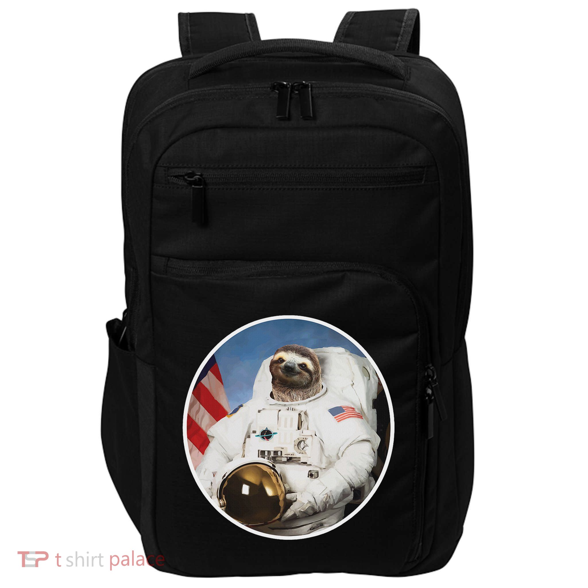 Sloth Astronau, Funny Sloth Gift Outer Space Impact Tech Backpack