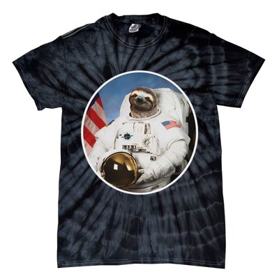 Sloth Astronau, Funny Sloth Gift Outer Space Tie-Dye T-Shirt