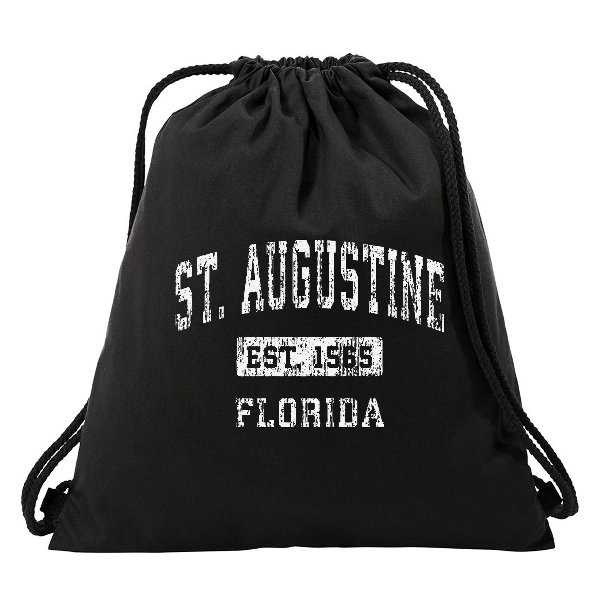 St. Augustine Florida Fl Vintage Established Drawstring Bag
