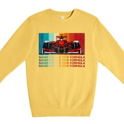 Sundays Are For Formula Racing Lover & Motorsports Fast Cars Premium Crewneck Sweatshirt