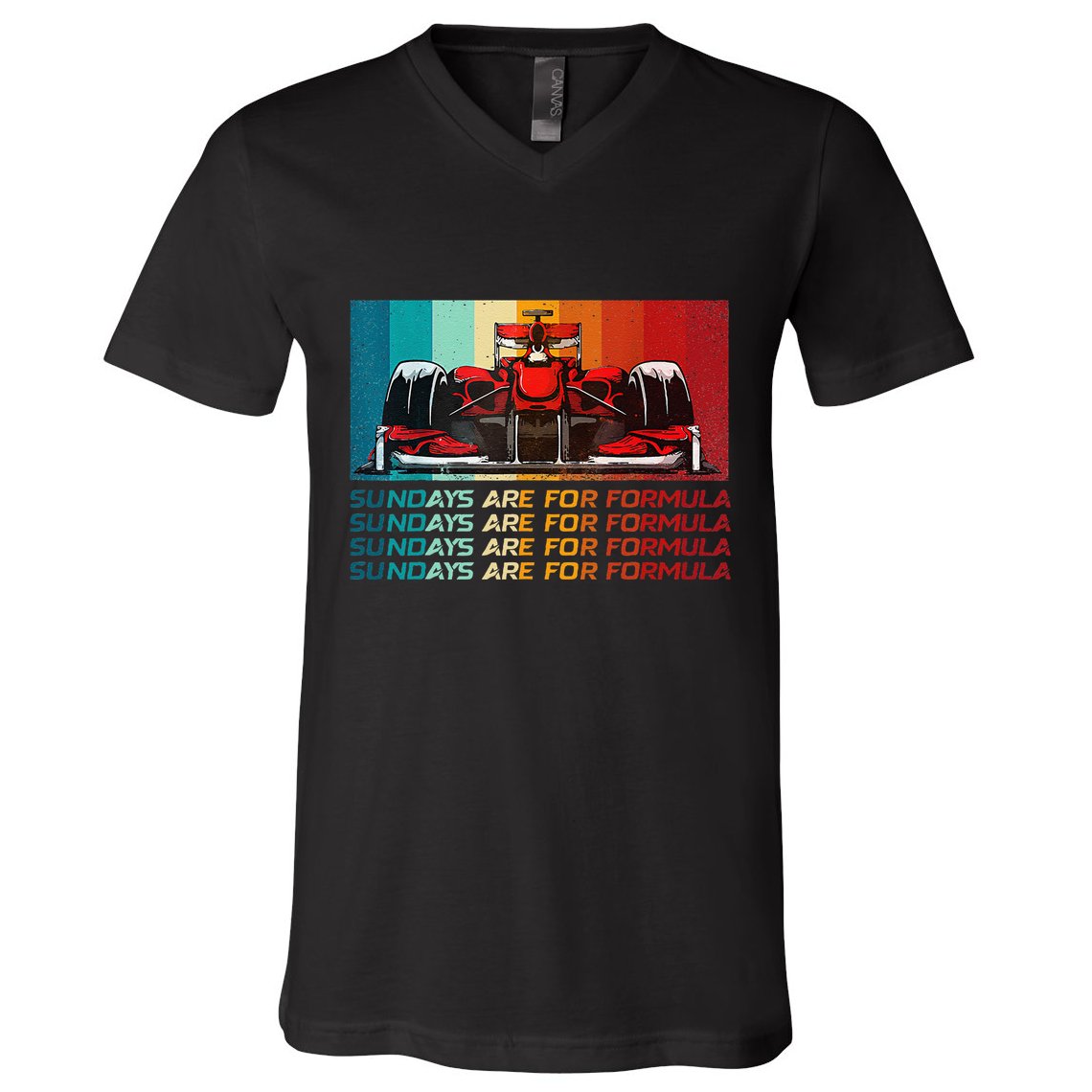 Sundays Are For Formula Racing Lover & Motorsports Fast Cars V-Neck T-Shirt