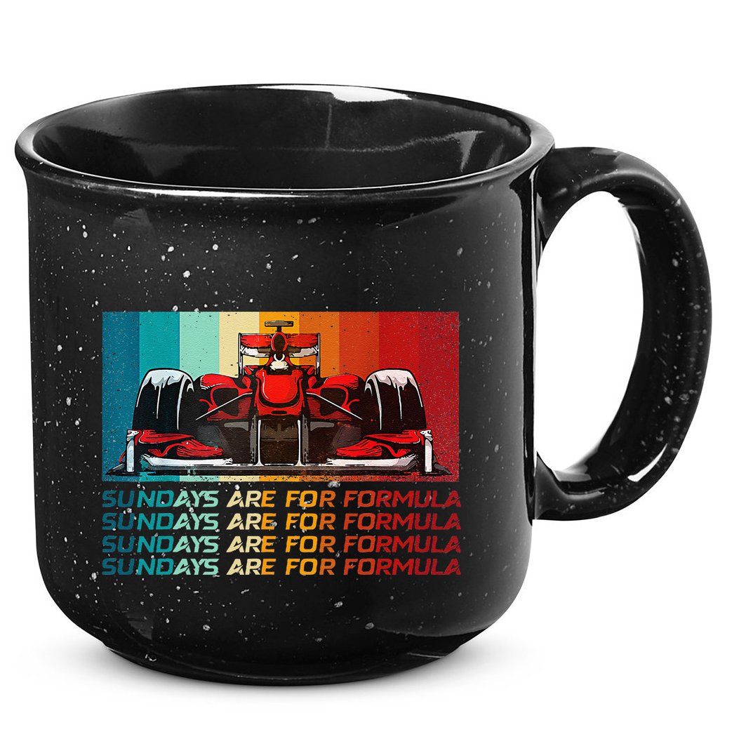 Sundays Are For Formula Racing Lover & Motorsports Fast Cars 15oz Campfire Ceramic Mug
