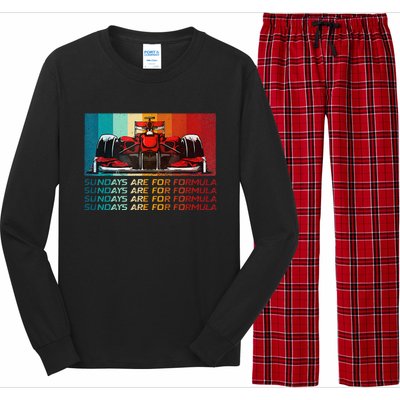 Sundays Are For Formula Racing Lover & Motorsports Fast Cars Long Sleeve Pajama Set