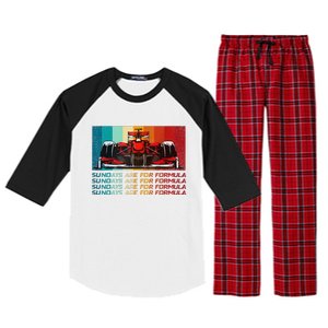 Sundays Are For Formula Racing Lover & Motorsports Fast Cars Raglan Sleeve Pajama Set