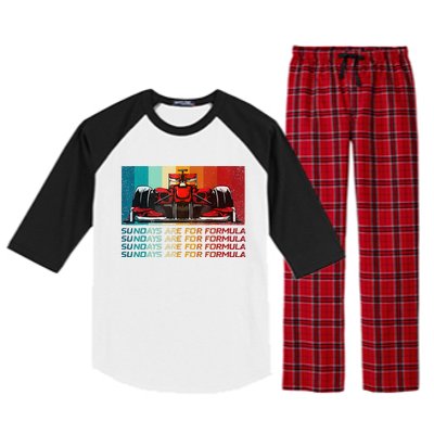 Sundays Are For Formula Racing Lover & Motorsports Fast Cars Raglan Sleeve Pajama Set