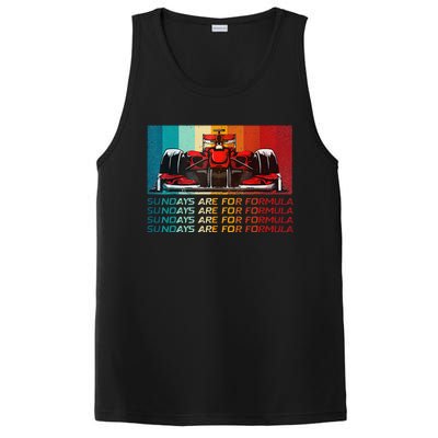 Sundays Are For Formula Racing Lover & Motorsports Fast Cars PosiCharge Competitor Tank