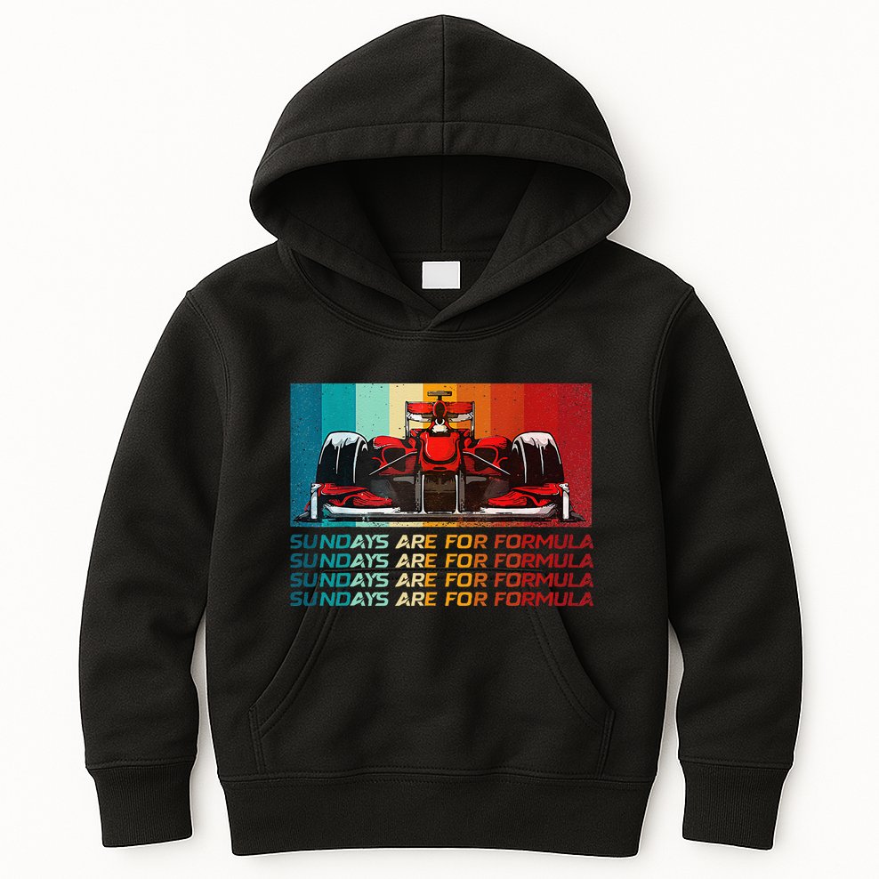 Sundays Are For Formula Racing Lover & Motorsports Fast Cars Kids Hoodie
