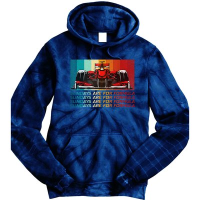 Sundays Are For Formula Racing Lover & Motorsports Fast Cars Tie Dye Hoodie