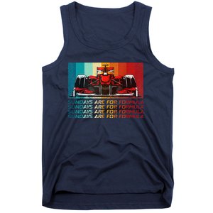 Sundays Are For Formula Racing Lover & Motorsports Fast Cars Tank Top