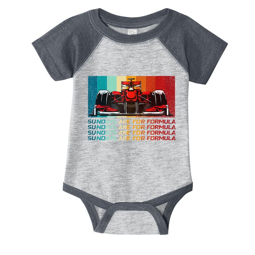 Sundays Are For Formula Racing Lover & Motorsports Fast Cars Infant Baby Jersey Bodysuit
