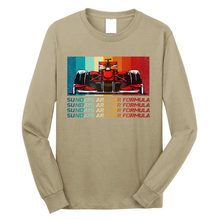 Sundays Are For Formula Racing Lover & Motorsports Fast Cars Long Sleeve Shirt