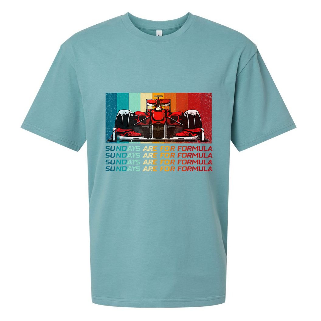 Sundays Are For Formula Racing Lover & Motorsports Fast Cars Sueded Cloud Jersey T-Shirt
