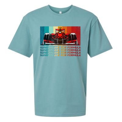 Sundays Are For Formula Racing Lover & Motorsports Fast Cars Sueded Cloud Jersey T-Shirt