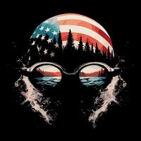 Swimmer American Flag Patriotic Usa Swim Team Swimming Backpack