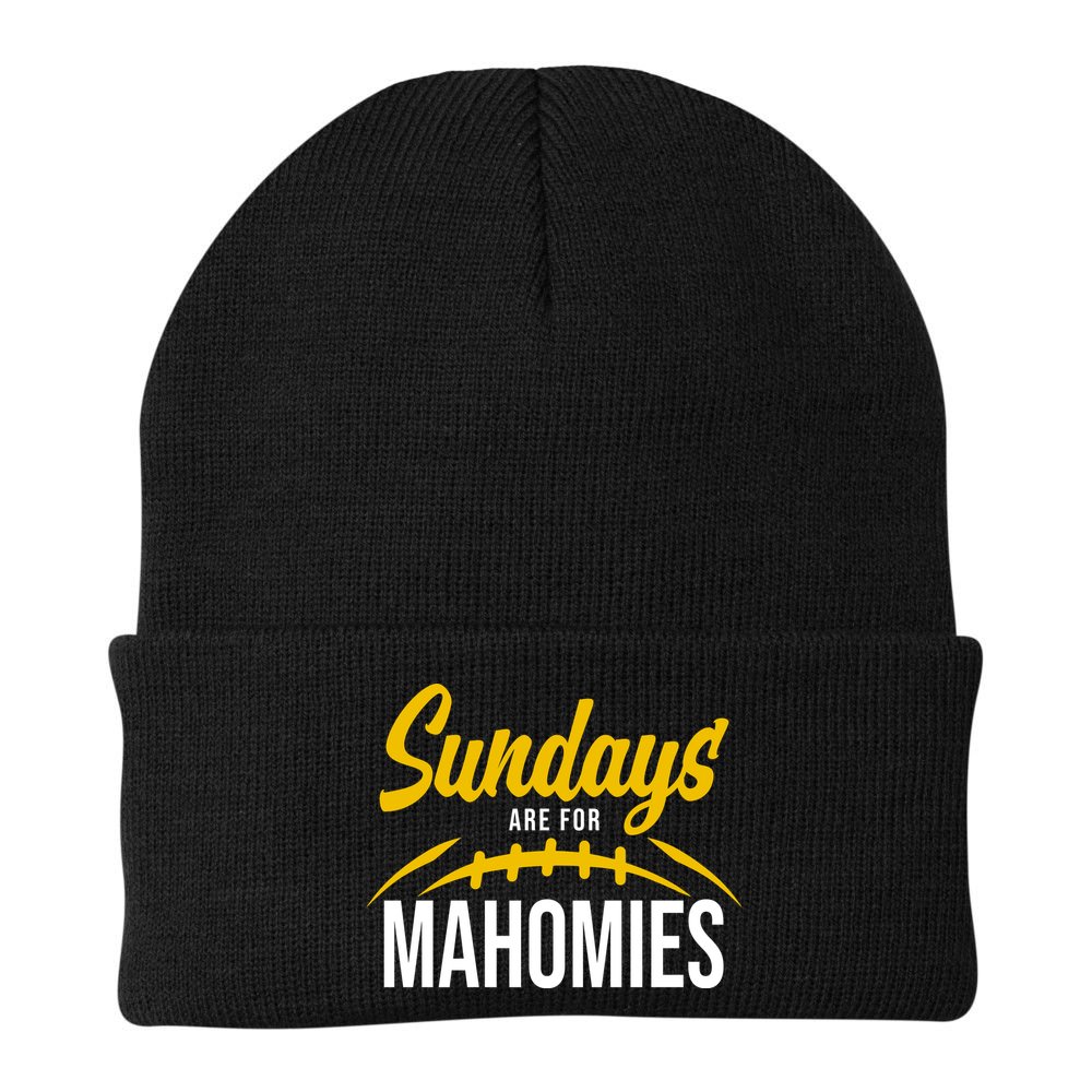 Sundays Are For Mahomies Football Lover Beanie