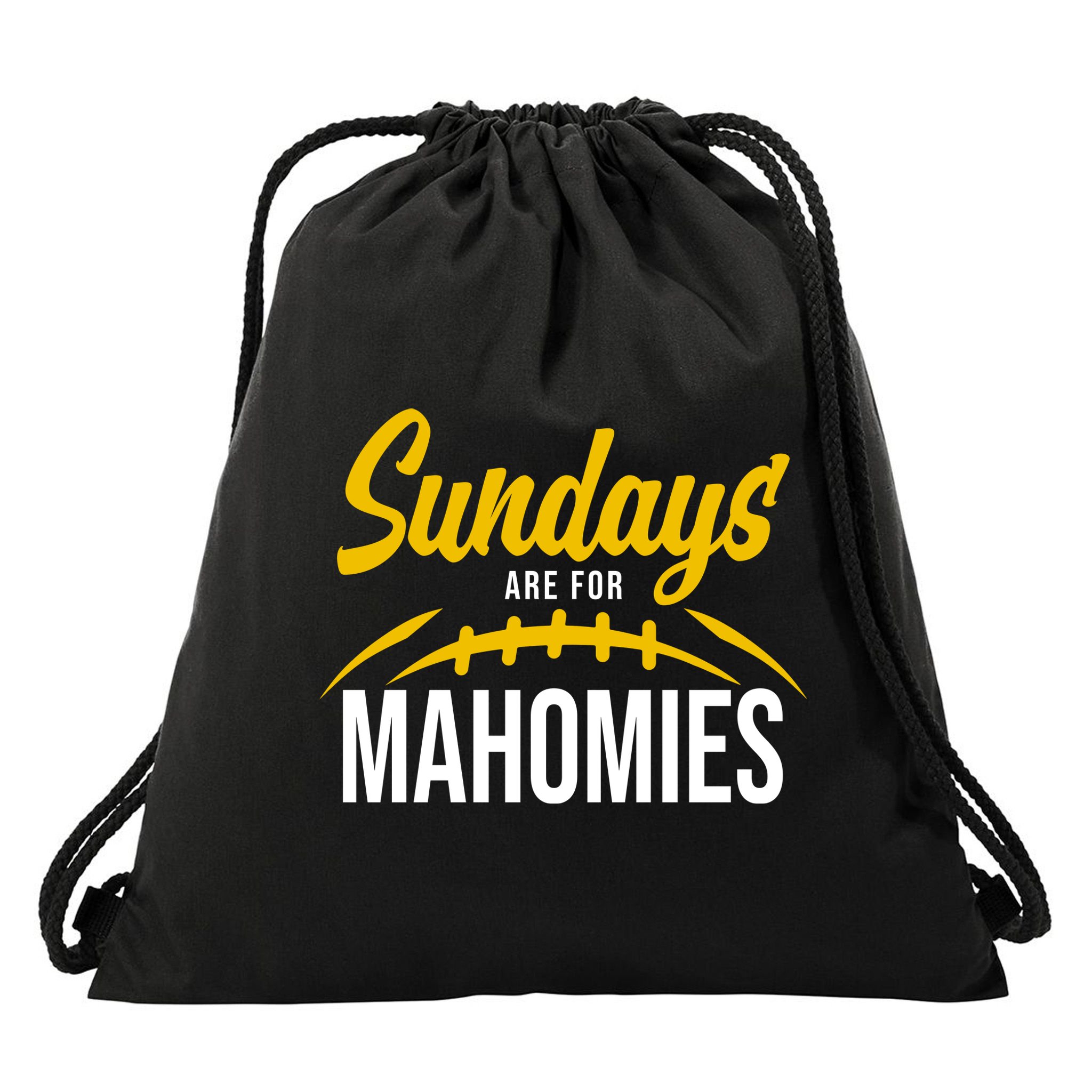 Sundays Are For Mahomies Football Lover Drawstring Bag