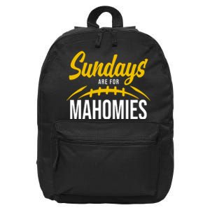 Sundays Are For Mahomies Football Lover 16 in Basic Backpack