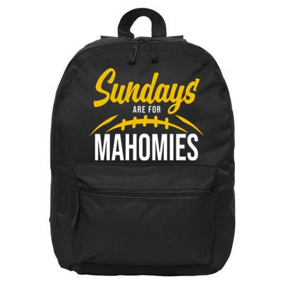Sundays Are For Mahomies Football Lover 16 in Basic Backpack