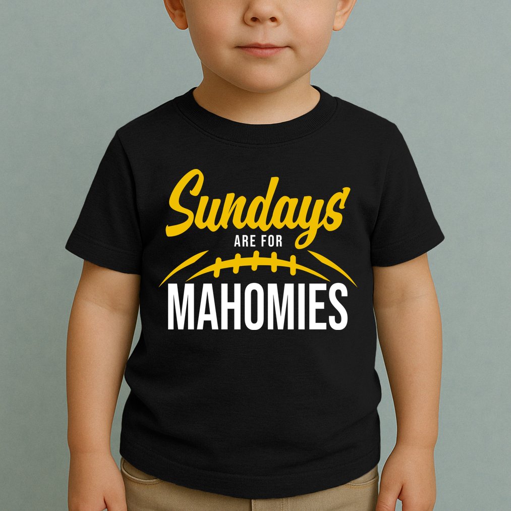 Sundays Are For Mahomies Football Lover Toddler T-Shirt