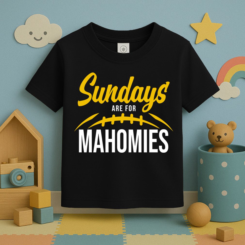 Sundays Are For Mahomies Football Lover Toddler T-Shirt