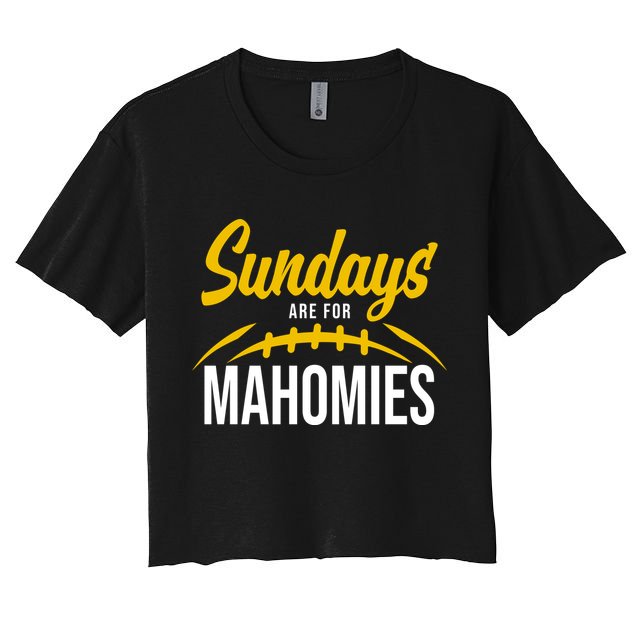 Sundays Are For Mahomies Football Lover Crop Top