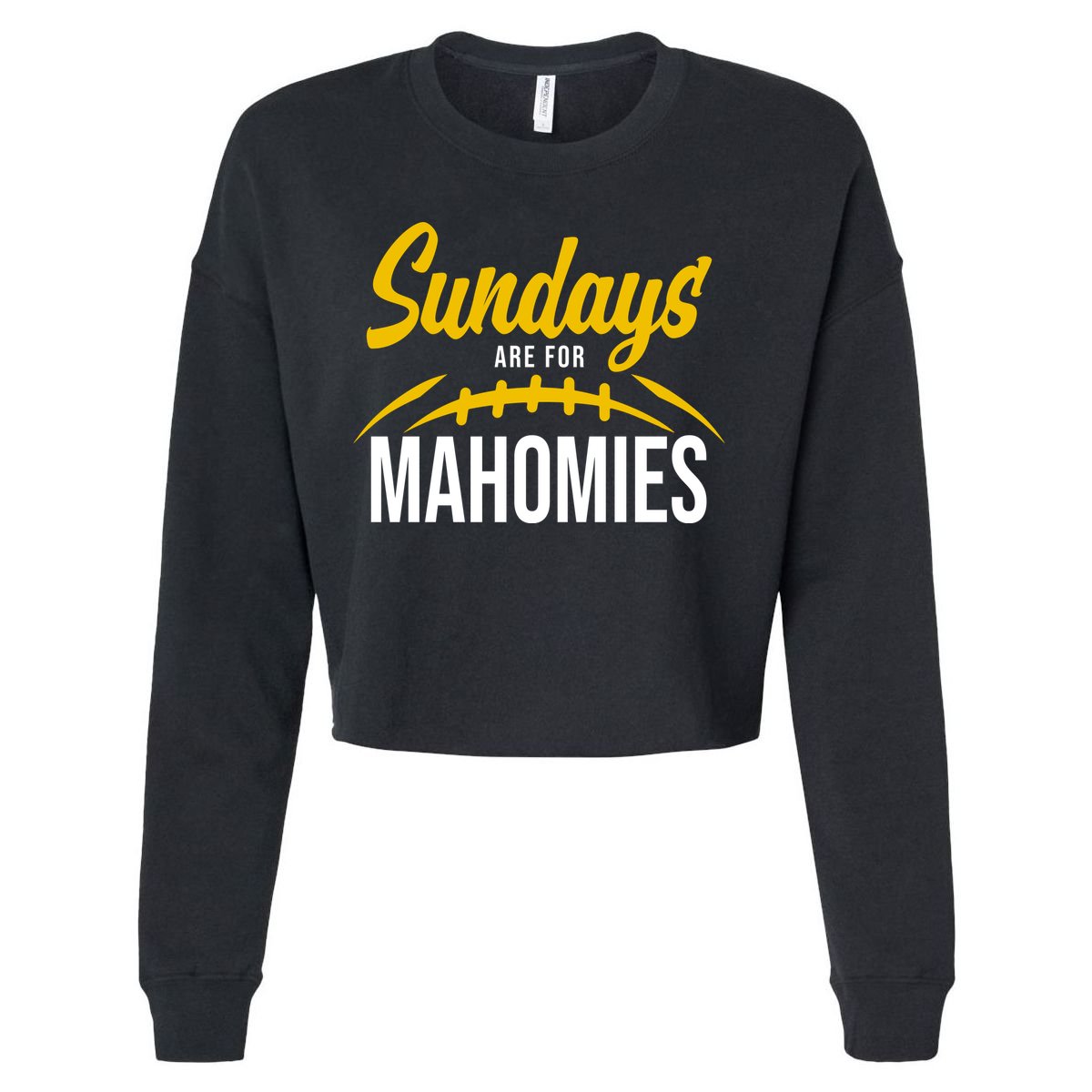 Sundays Are For Mahomies Football Lover Cropped Pullover Crew