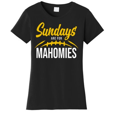 Sundays Are For Mahomies Football Lover Women's T-Shirt