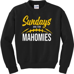 Sundays Are For Mahomies Football Lover Kids Sweatshirt