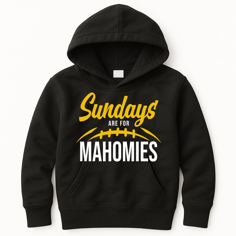 Sundays Are For Mahomies Football Lover Kids Hoodie