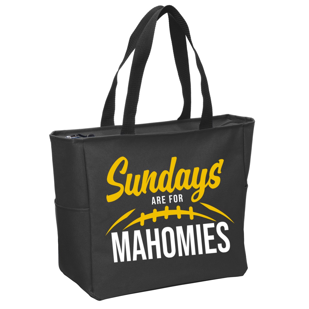 Sundays Are For Mahomies Football Lover Zip Tote Bag