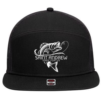 St Andrew Fishing Patron Saint Of Fisherman Catholic Saint 7 Panel Mesh Trucker Snapback Hat