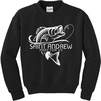 St Andrew Fishing Patron Saint Of Fisherman Catholic Saint Kids Sweatshirt
