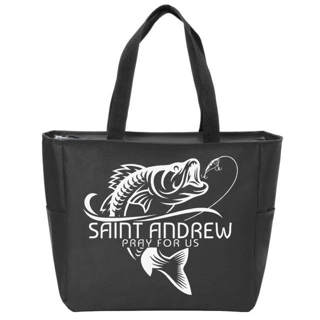 St Andrew Fishing Patron Saint Of Fisherman Catholic Saint Zip Tote Bag