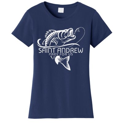 St Andrew Fishing Patron Saint Of Fisherman Catholic Saint Women's T-Shirt