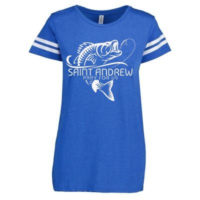 St Andrew Fishing Patron Saint Of Fisherman Catholic Saint Enza Ladies Jersey Football T-Shirt