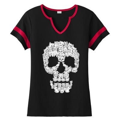 Skulls Are For Pussies Ladies Halftime Notch Neck Tee